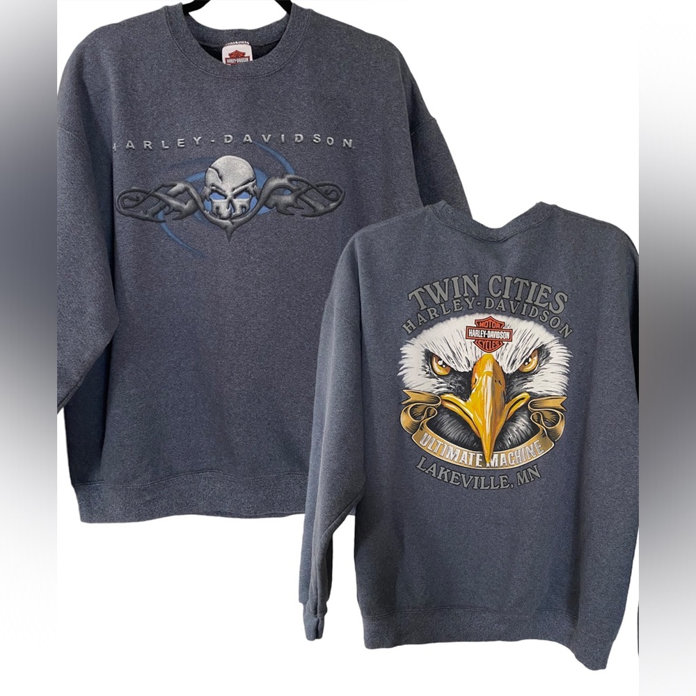 Harley Davidson Vintage Sweatshirt size Large Twin Cities Lakeville, MN